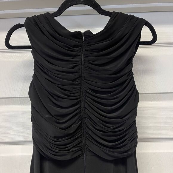 Dress Barn Collection Ruched Embellished Little Black Dress sz 4 EUC - Picture 3 of 7